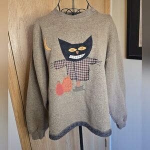 Lee Scarecrow Cat Sweater sz Large